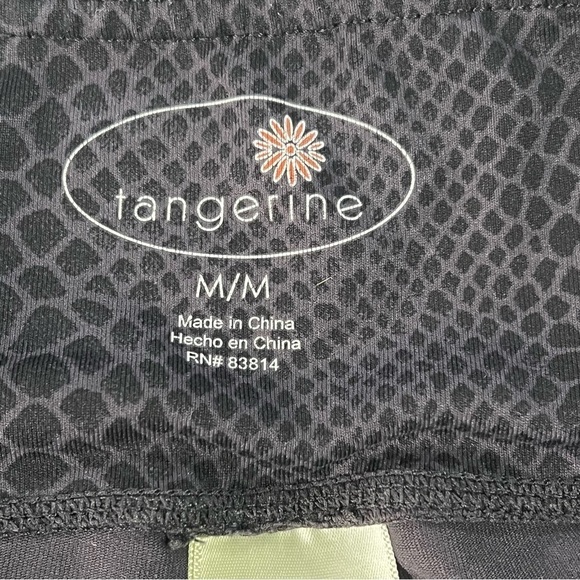 Tangerine WOMENS SNAKESKIN EMBOSSED CROPPED LEGGINGS‎ - Picture 8 of 10